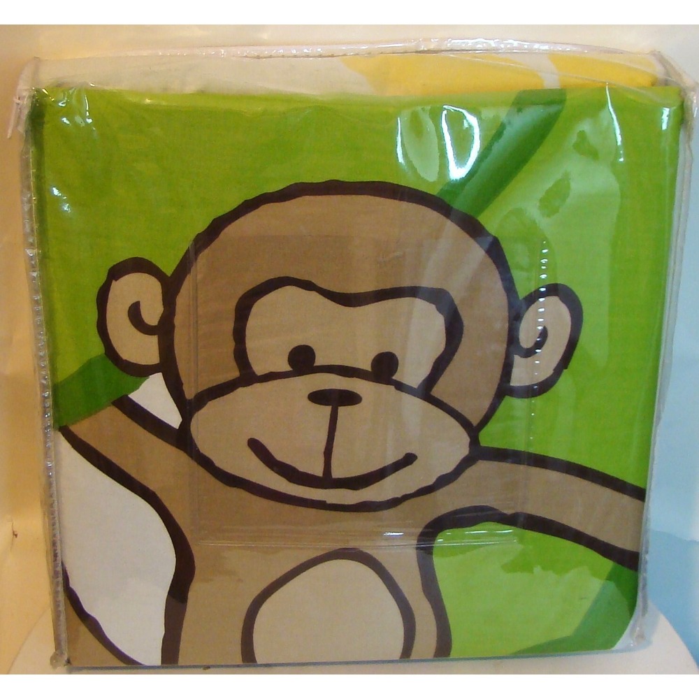 Target 2008 Discontinued Sold Out King Duvet Sham Set Floral Monkey 100% Cotton - Picture 6 of 6
